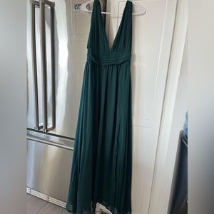 Lulus evergreen evening gown